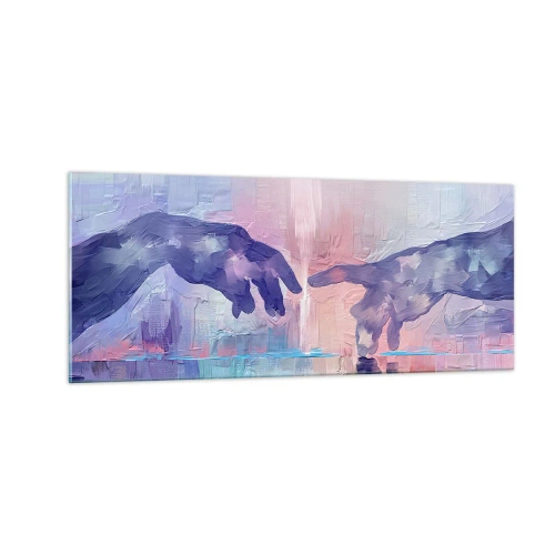 Schilderen op glas - Goddelijke levensvonk - 100x40 cm