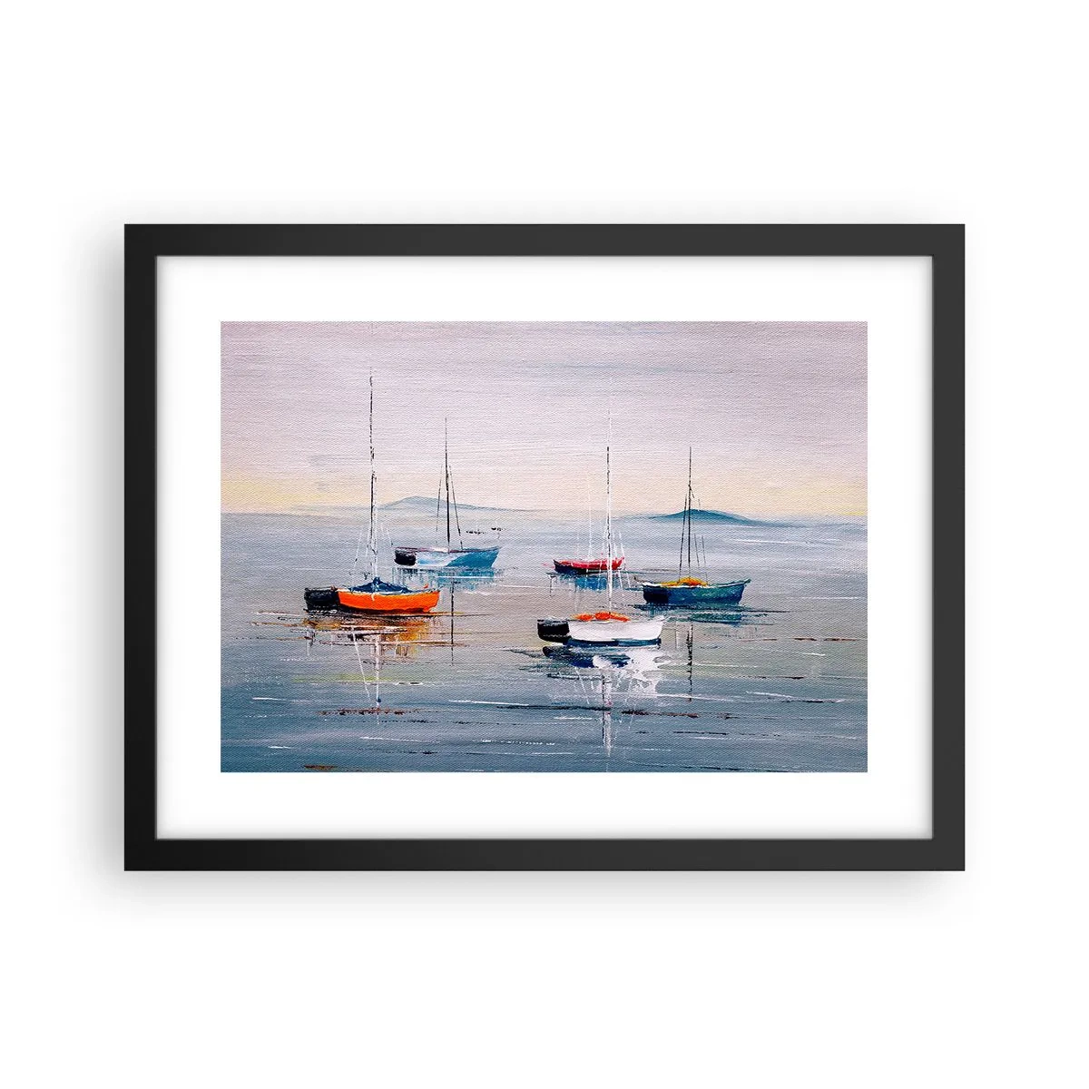 Poster in een zwarte lijst - Een welverdiende rust - 40x30 cm