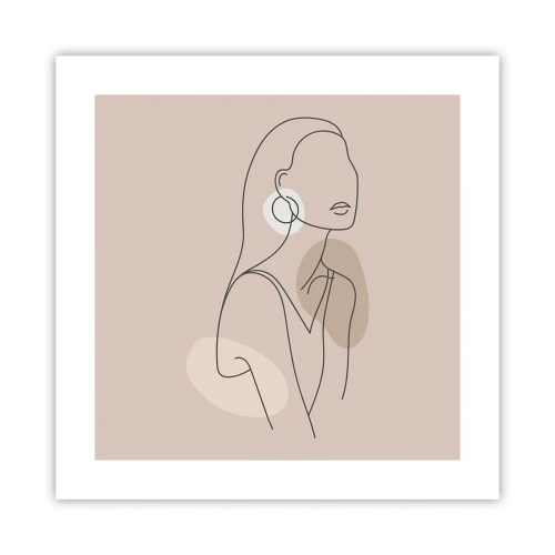 Poster - meisjesachtig icoon - 40x40 cm