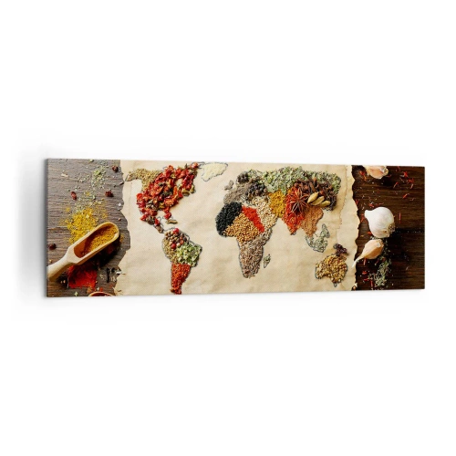 Schilderen op canvas - Alle smaken van de wereld - 160x50 cm