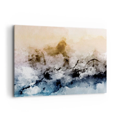 Schilderen op canvas - Verdronken in een wolk van mist - 100x70 cm