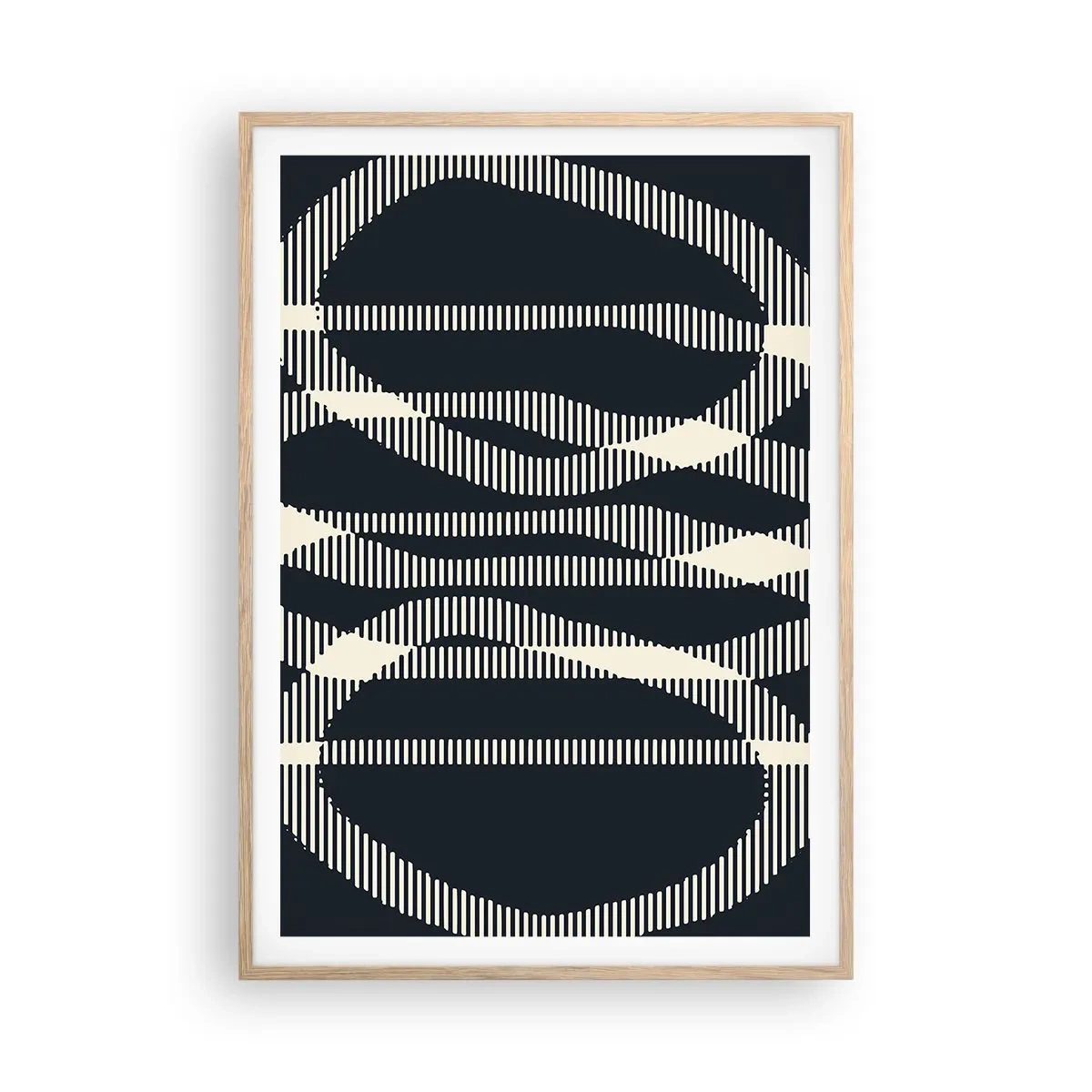 Een poster in een licht eiken lijst - Een poging om de duisternis te doorbreken - 70x100 cm