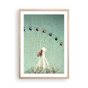 Een poster in een licht eiken lijst - Wij nodigen u uit om plezier te hebben - 50x70 cm