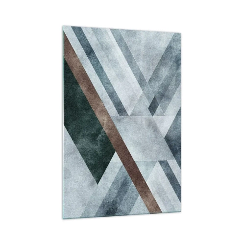Schilderen op glas - Verfijnde elegantie van geometrie - 70x100 cm