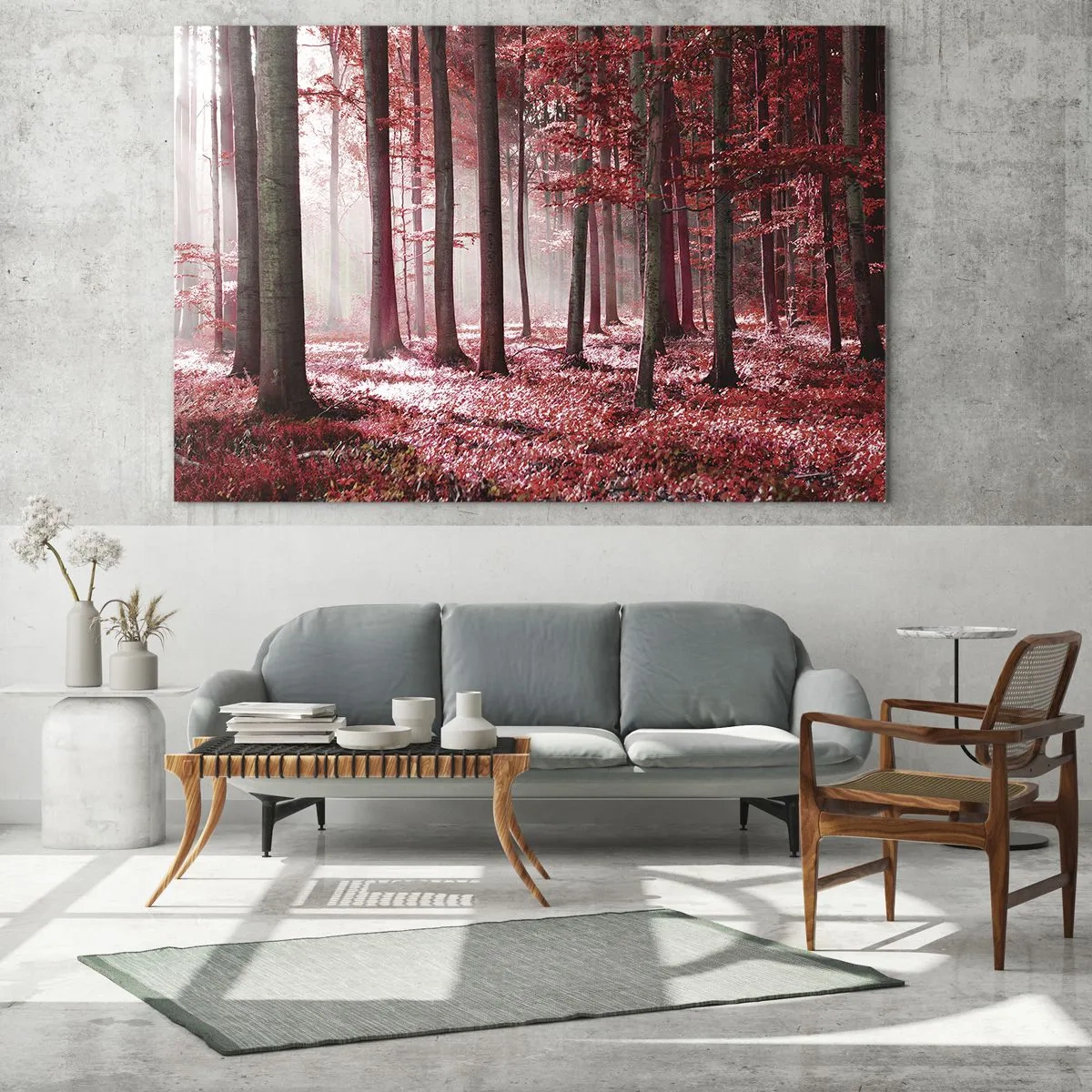 Schilderen op glas - Rood is net zo mooi - 120x50 cm