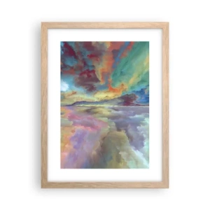 Een poster in een licht eiken lijst - Twee hemelen - 30x40 cm