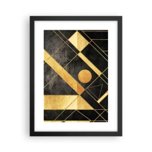 Poster in een zwarte lijst - De zon van de woestijn - 30x40 cm