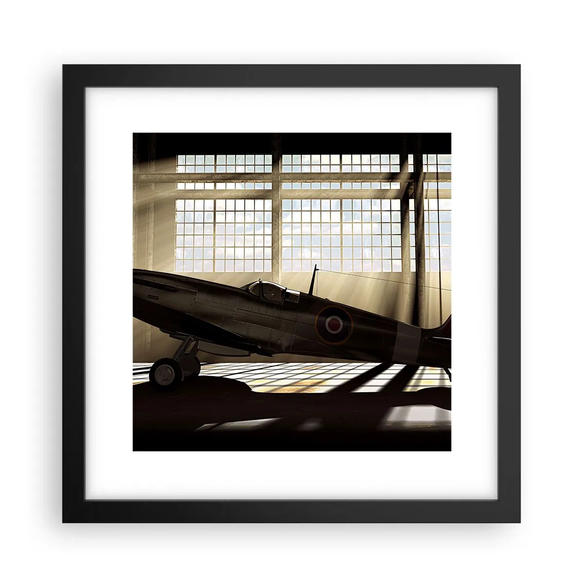 Poster in een zwarte lijst - De rust van een krijger - 30x30 cm