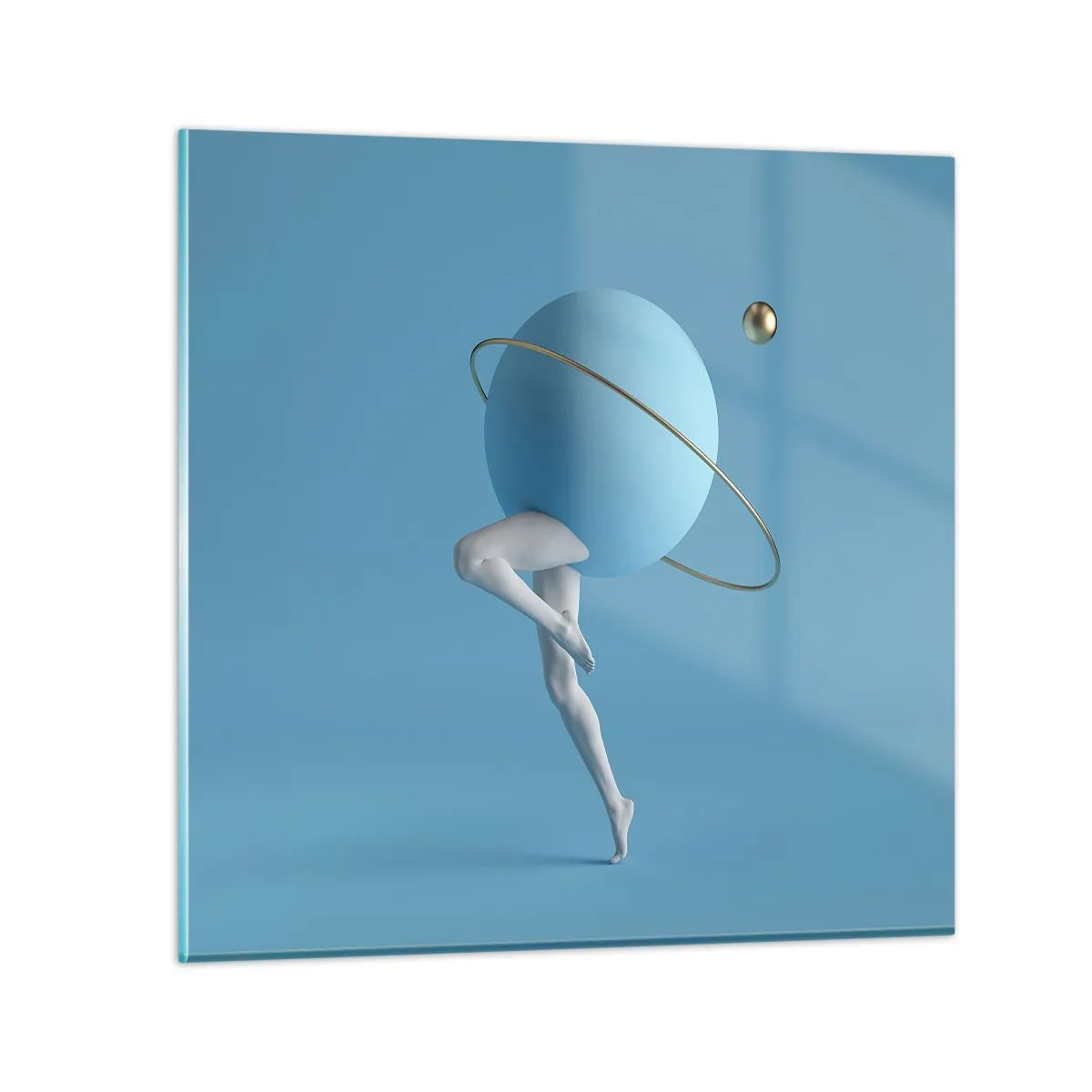 Schilderen op glas - En de planeten zijn gek geworden - 40x40 cm
