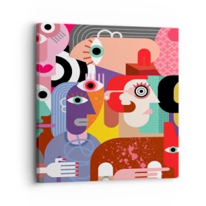 Schilderen op canvas - Wij zijn van de heer Picasso - 30x30 cm