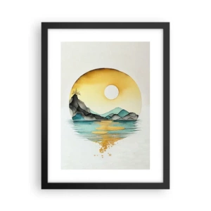 Poster in een zwarte lijst - In de cirkel van schoonheid - 30x40 cm