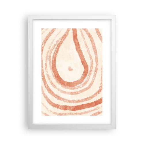 Poster in een witte lijst - Koraalcirkels – compositie - 30x40 cm