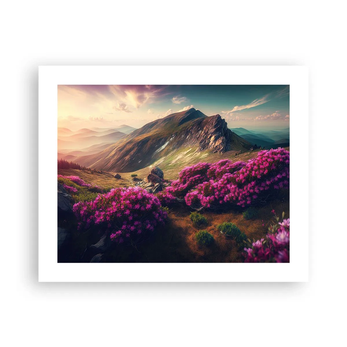 Poster - Zomer in de bergen - 50x40 cm