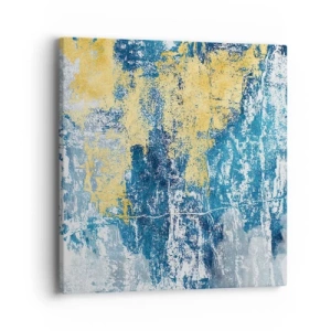 Schilderen op canvas - Abstractie vol met weer - 40x40 cm