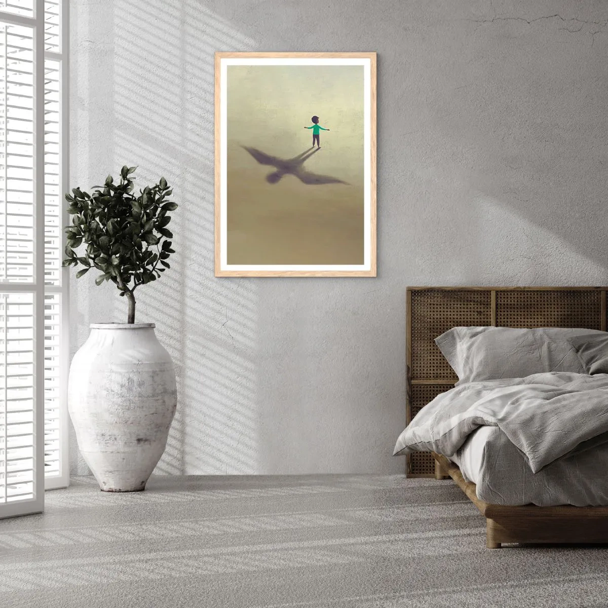 Een poster in een licht eiken lijst - De held van de toekomst - 50x70 cm