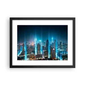 Poster in een zwarte lijst - Op z'n Berlijns naar de hemel - 40x30 cm