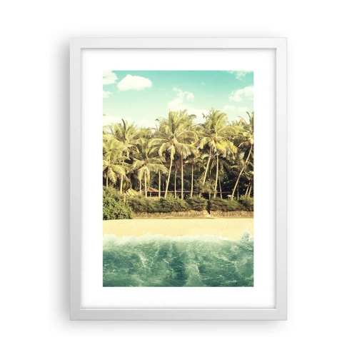 Poster in een witte lijst - Hoe zit het hier? - 30x40 cm