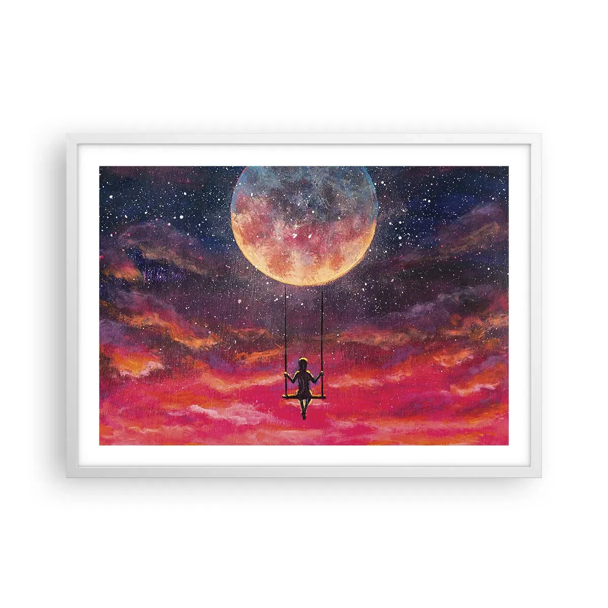 Poster in een witte lijst - Droom - 70x50 cm