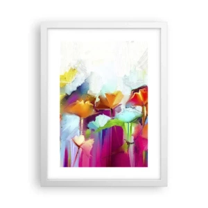 Poster in een witte lijst - De regenboog is tot bloei gekomen - 30x40 cm