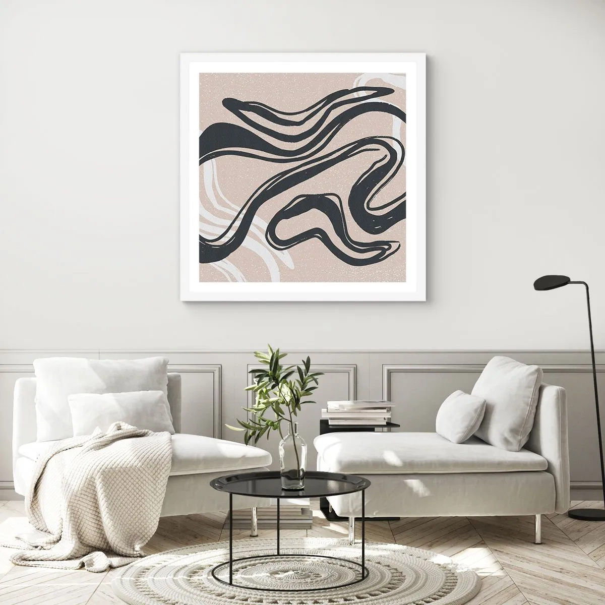 Poster in een witte lijst - Expressie vermenigvuldigd - 40x40 cm