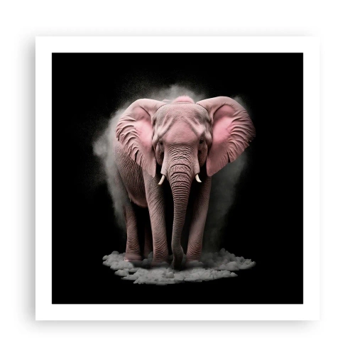 Poster - Denk niet aan een roze olifant! - 60x60 cm