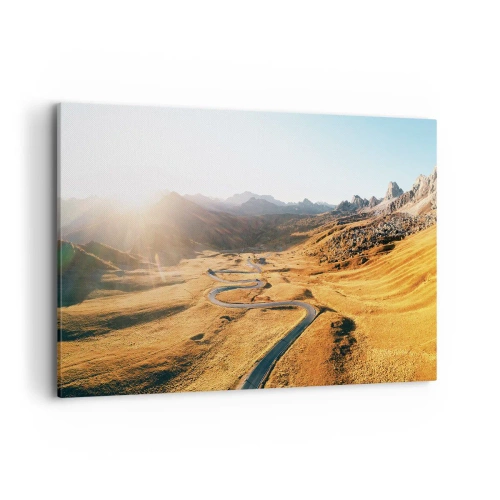 Schilderen op canvas - In een gouden vallei - 100x70 cm