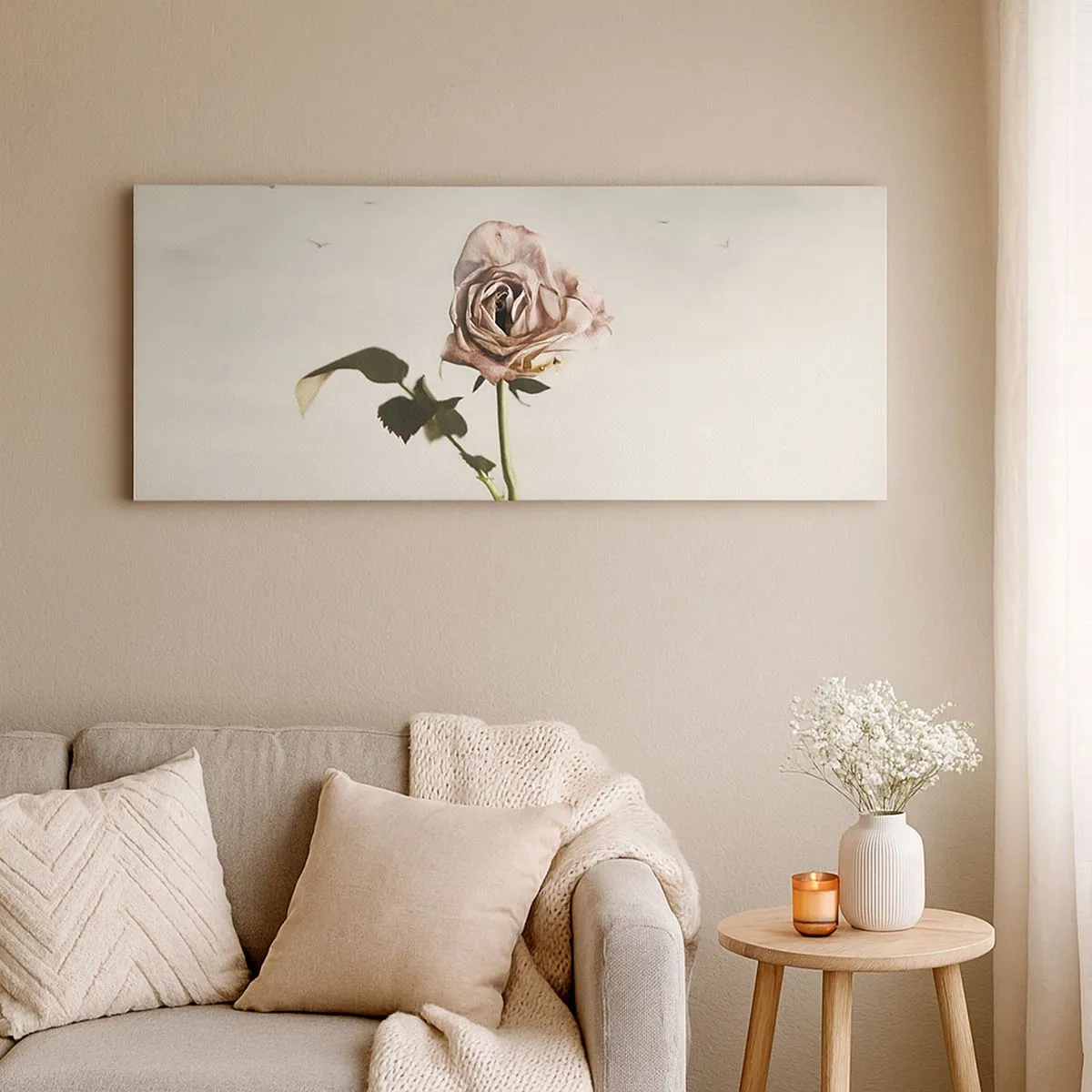 Schilderen op canvas - Begroeting van de lente - 100x40 cm