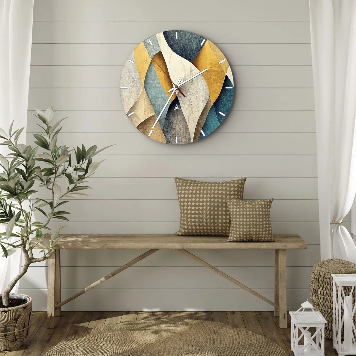 Wandklok - Klok - Ritme en beweging - 30x30 cm