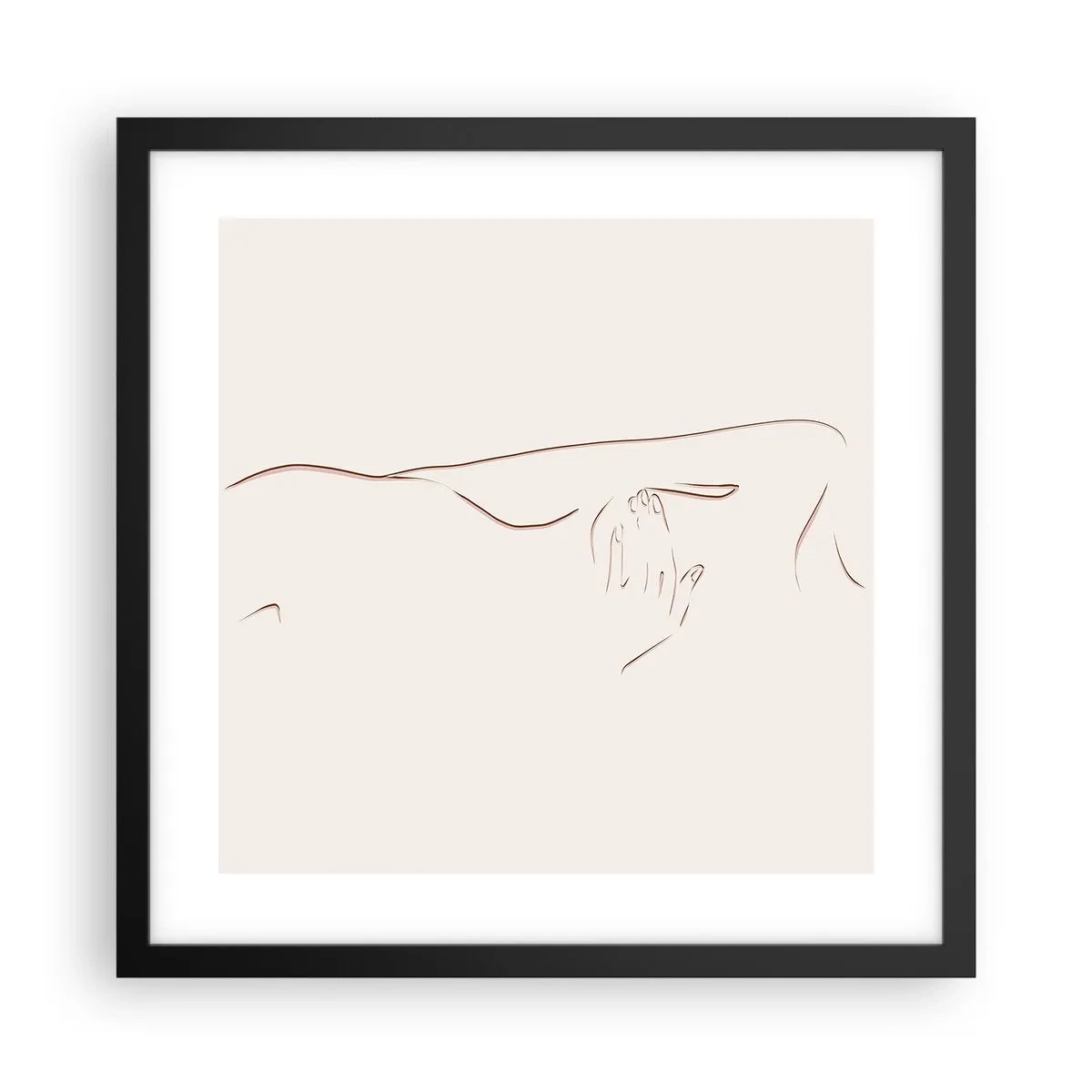 Poster in een zwarte lijst - De vorm van verlangen - 40x40 cm