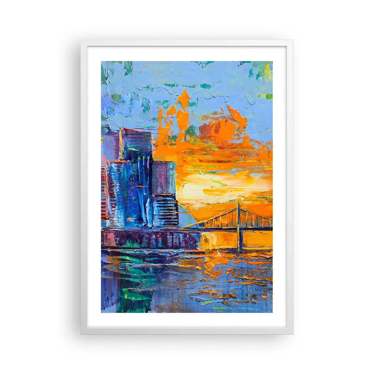 Poster in een witte lijst - Cultuur en natuur - 50x70 cm