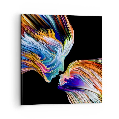 Schilderen op canvas - Een samensmelting van energie en licht - 70x70 cm