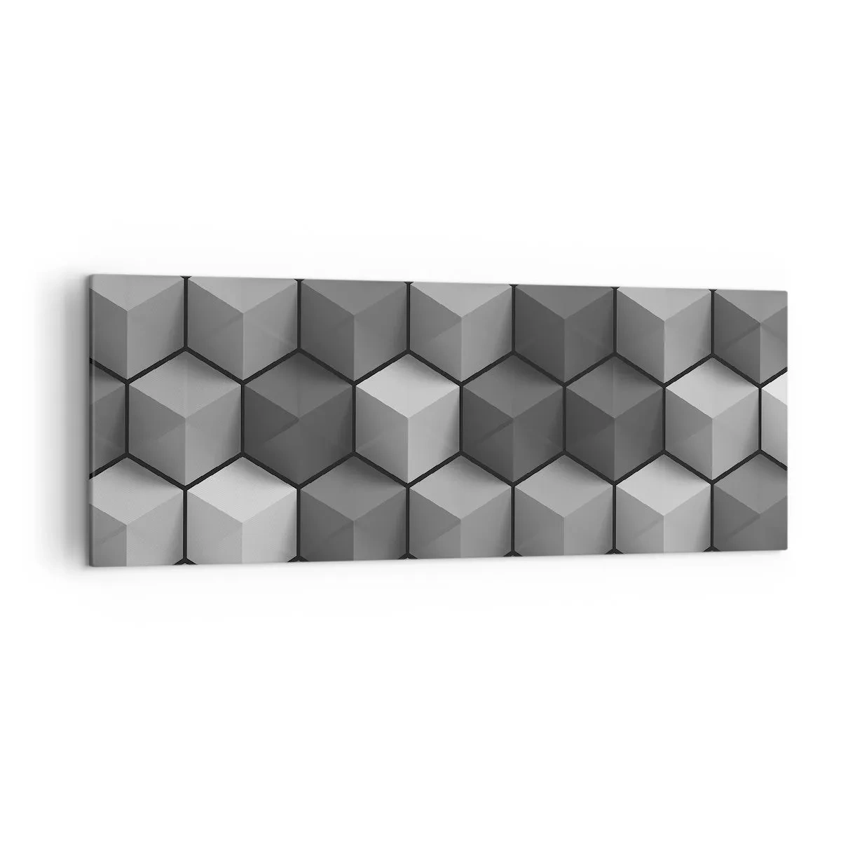 Schilderen op canvas - Kubistische puzzel - 140x50 cm