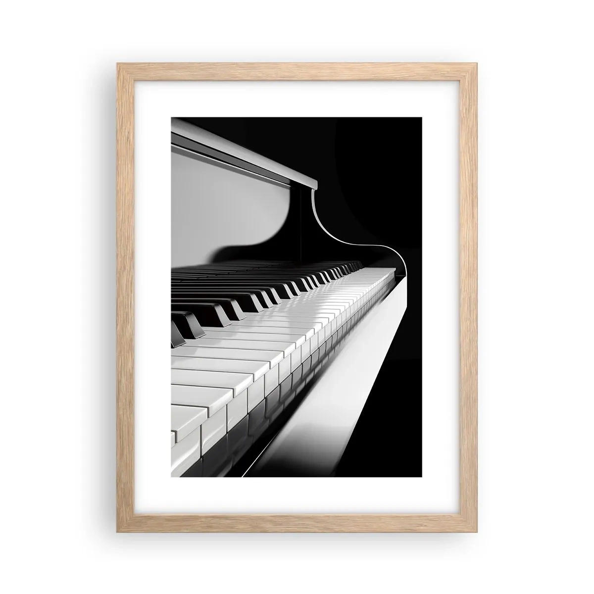 Een poster in een licht eiken lijst - Harmonie van vormen en kleuren - 30x40 cm