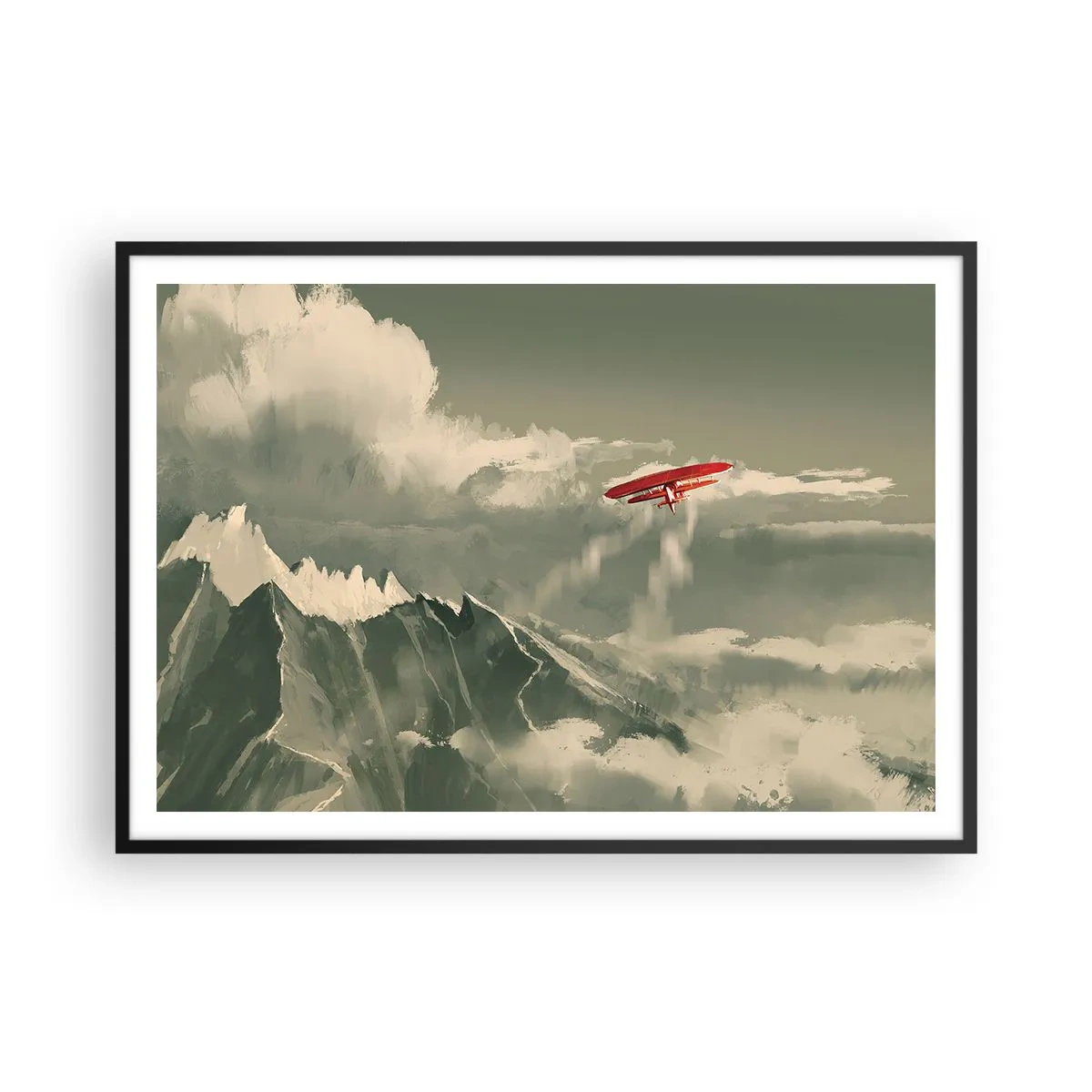 Poster in een zwarte lijst - Onverschrokken pionier - 100x70 cm