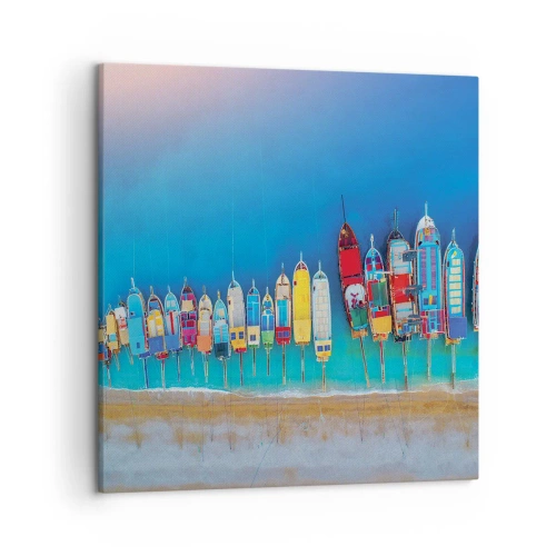 Schilderen op canvas - Vanuit vogelperspectief - 50x50 cm