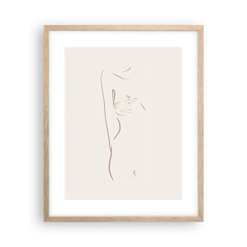 Een poster in een licht eiken lijst - De vorm van verlangen - 40x50 cm
