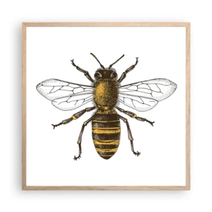 Een poster in een licht eiken lijst - Mooi en goed - 60x60 cm