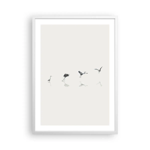 Poster in een witte lijst - Vier eenvoudige stappen - 50x70 cm