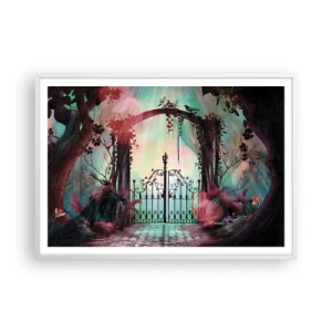 Poster in een witte lijst - Geheime Tuin - 100x70 cm