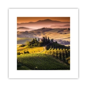 Poster - Arcadia - het Toscaanse landschap - 30x30 cm