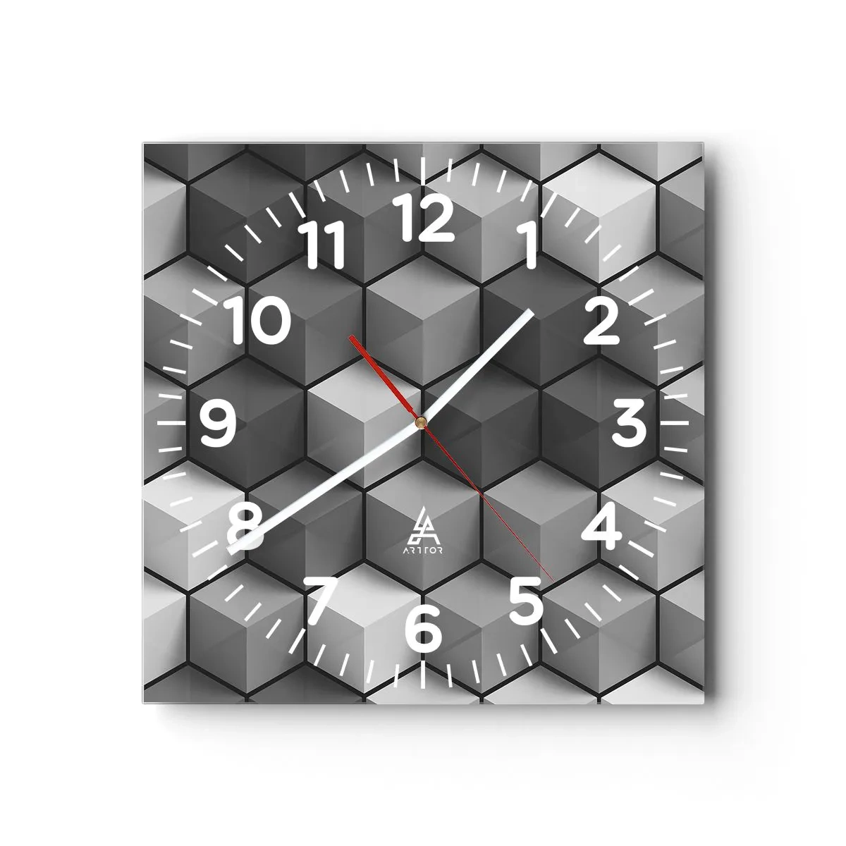 Wandklok - Klok - Kubistische puzzel - 30x30 cm