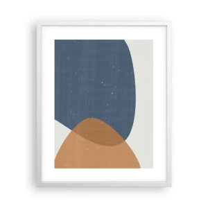 Poster in een witte lijst - Ovalen en invloeden - 40x50 cm