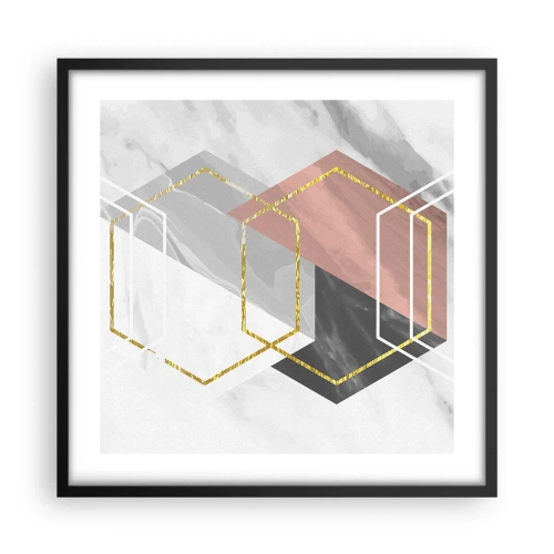 Poster in een zwarte lijst - Keten samenstelling - 50x50 cm