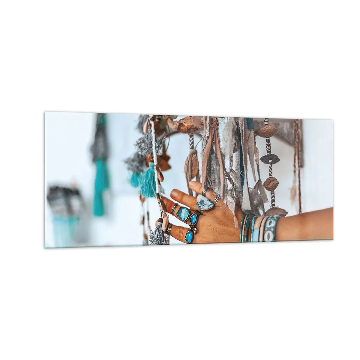 Schilderen op glas - Lokale schatten - 100x40 cm