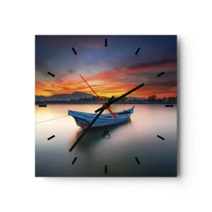 Wandklok - Klok - Een goede nacht komt eraan - 40x40 cm