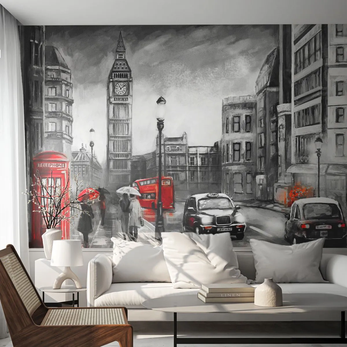 Fotobehang Premium Sand - Helemaal geen grijze stad - Londen, Stad, Architectuur - 300x210 cm
