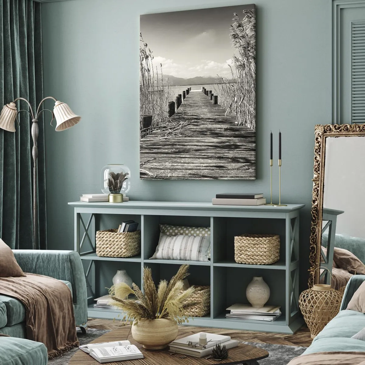 Schilderen op canvas - In de stilte van het gras - 45x80 cm