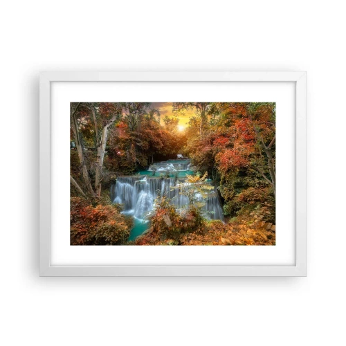 Poster in een witte lijst - Verborgen schat van het bos - 40x30 cm