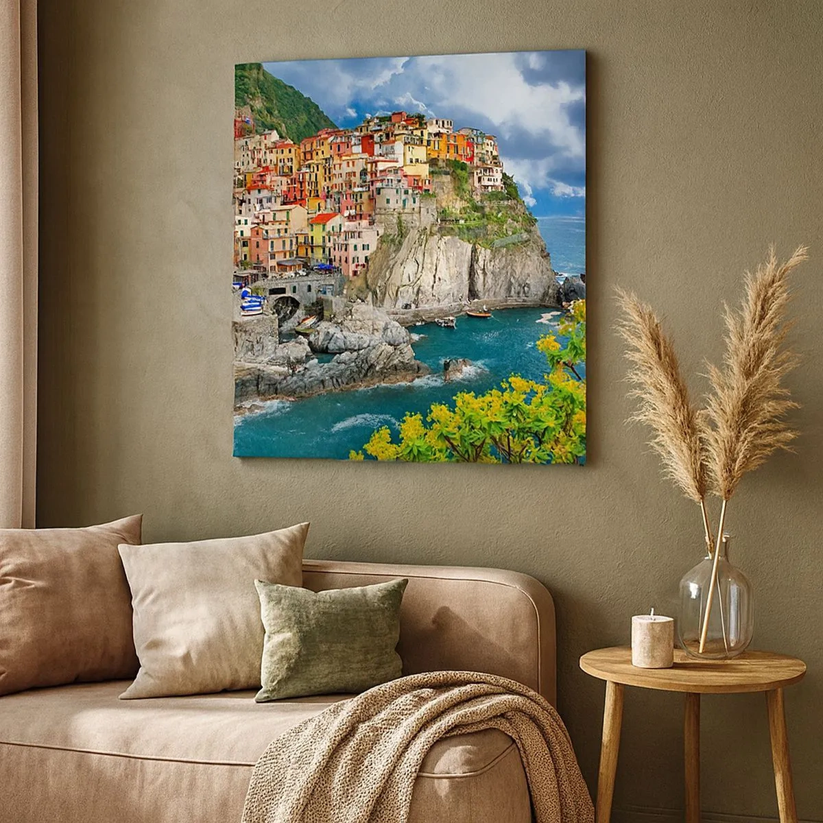 Schilderen op canvas - Een groepje geklampt an de rots - 30x30 cm