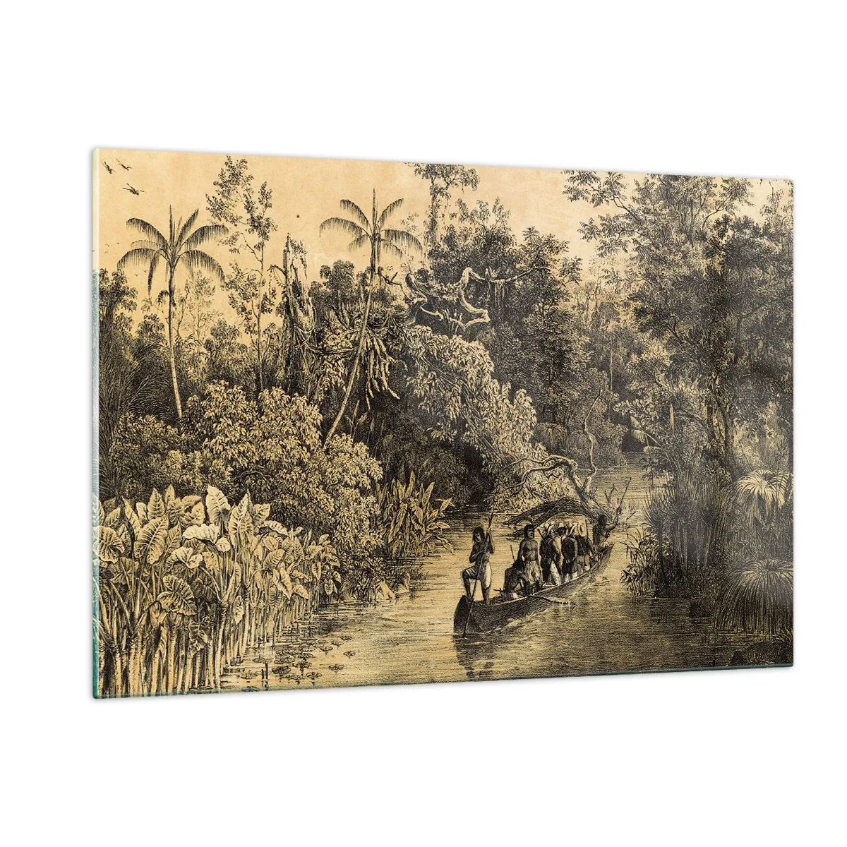 Schilderen op glas - Expeditie naar de bron - 120x80 cm